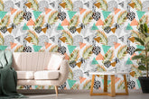 Palm Leaf and Marble Leaves  Wallpaper